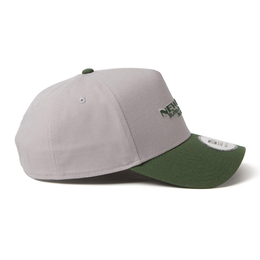 New Era Golf Wordmark Logo Duck Two Tone Grey Green 9FORTY A-Frame Adjustable Cap