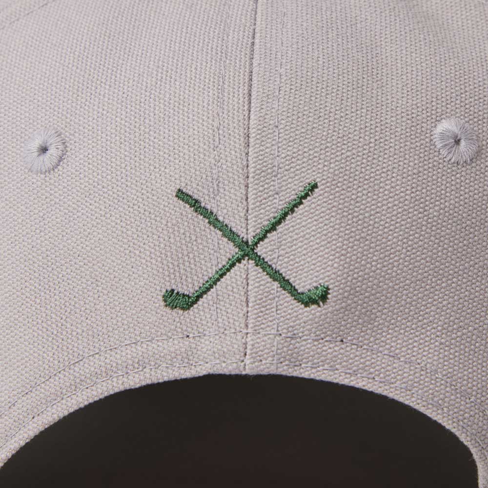 New Era Golf Wordmark Logo Duck Two Tone Grey Green 9FORTY A-Frame Adjustable Cap