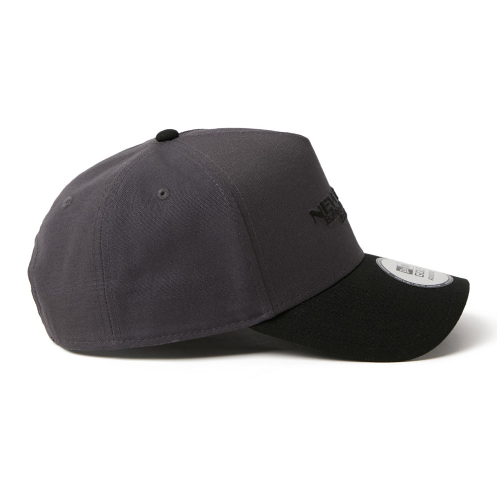 New Era Golf Wordmark Logo Duck Two Tone Grey Black 9FORTY A-Frame Adjustable Cap