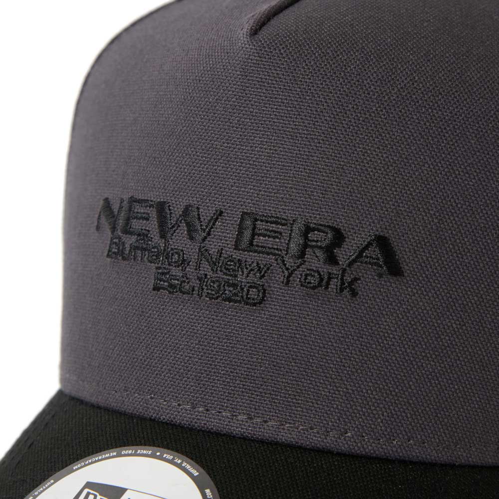 New Era Golf Wordmark Logo Duck Two Tone Grey Black 9FORTY A-Frame Adjustable Cap