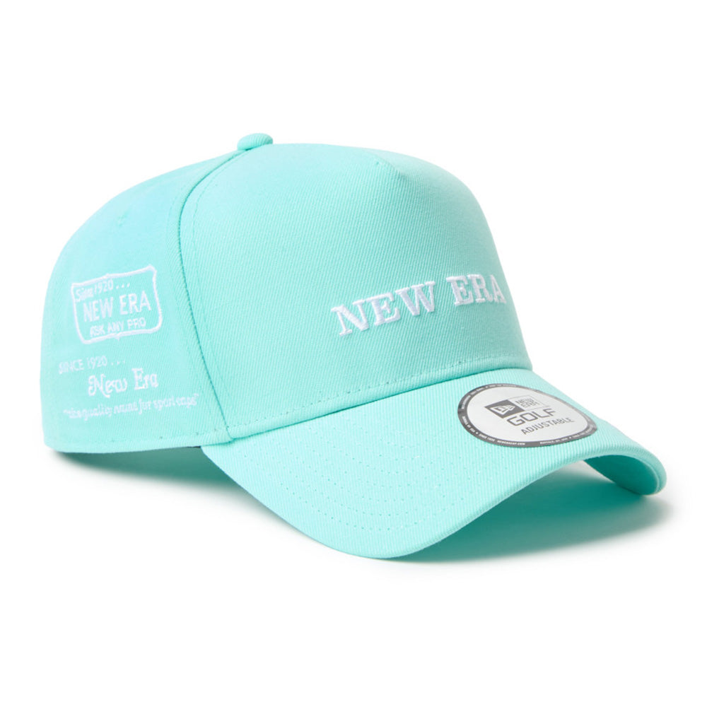 New Era Wordmark Golf Archive Logo Mint Green 9FORTY A-Frame Snapback Cap