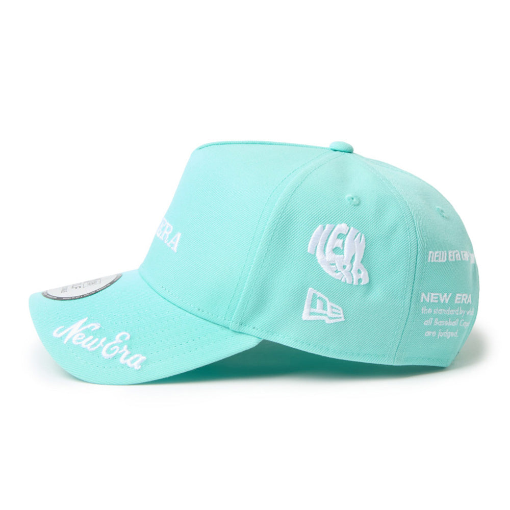 New Era Wordmark Golf Archive Logo Mint Green 9FORTY A-Frame Snapback Cap