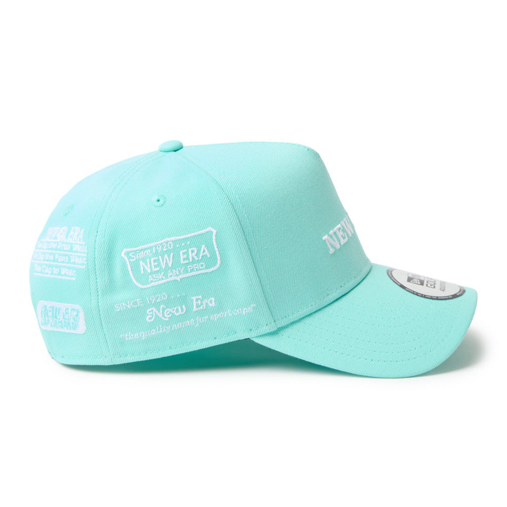 New Era Wordmark Golf Archive Logo Mint Green 9FORTY A-Frame Snapback Cap