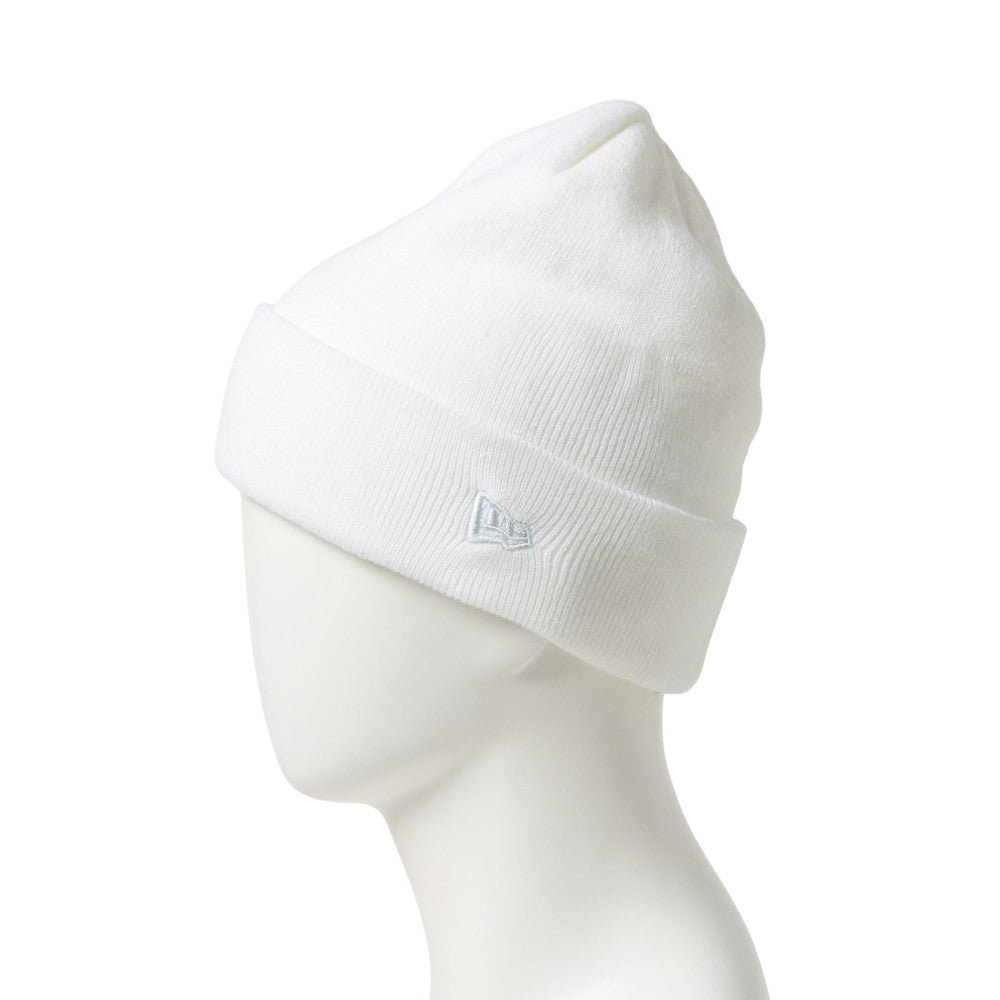 New Era Basic White Cuff Knit Beanie