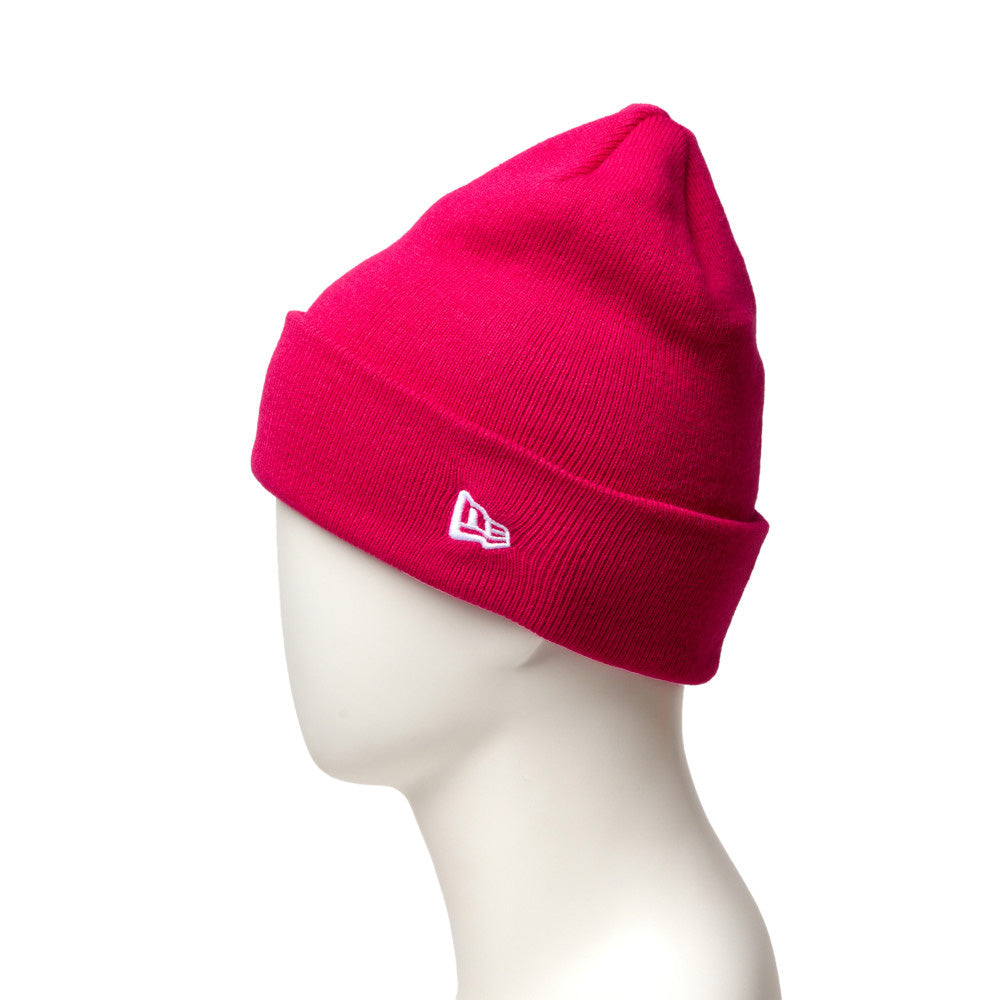 New Era Basic Bright Rose Cuff Knit Beanie