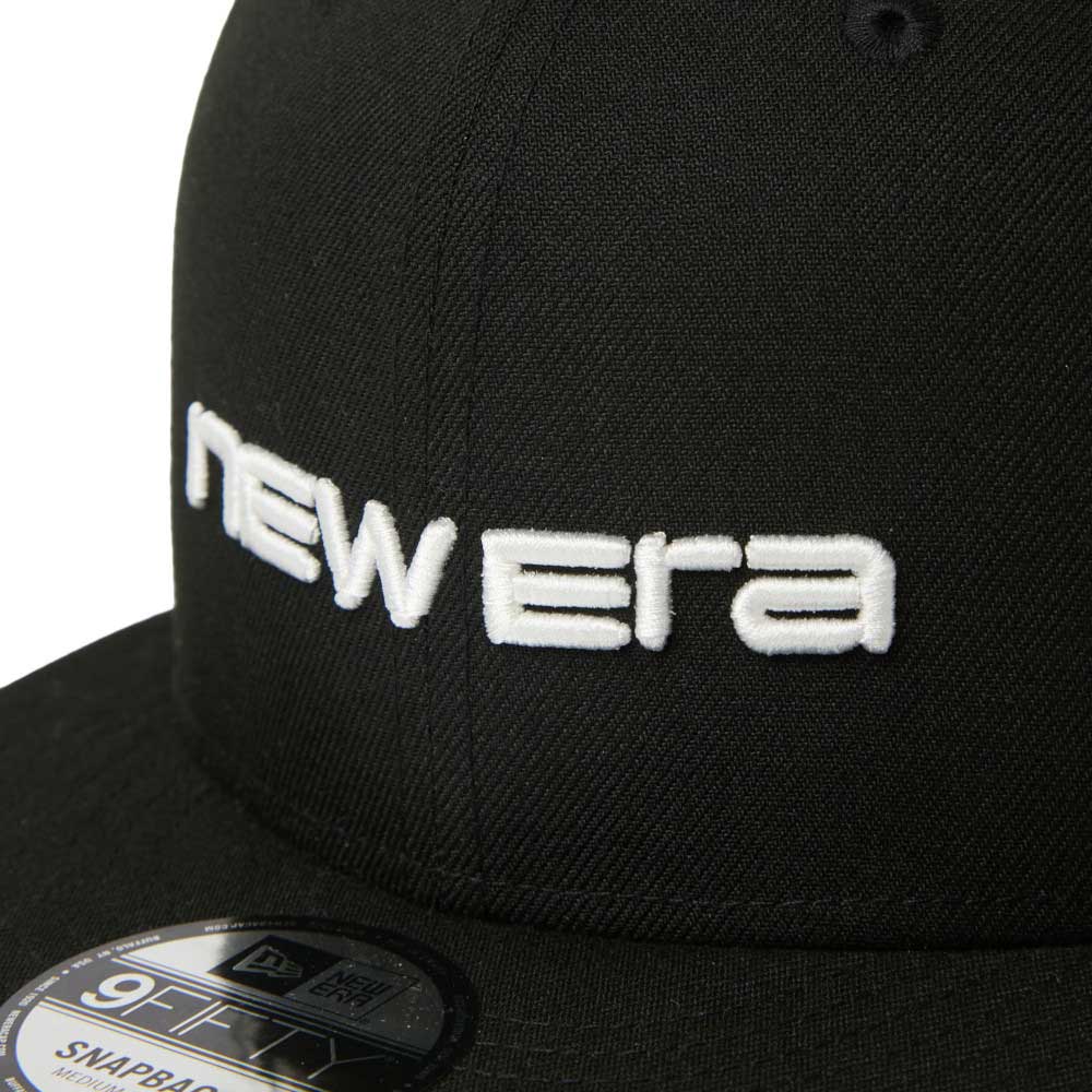 New Era Wordmark Logo Black 9FIFTY Snapback Cap