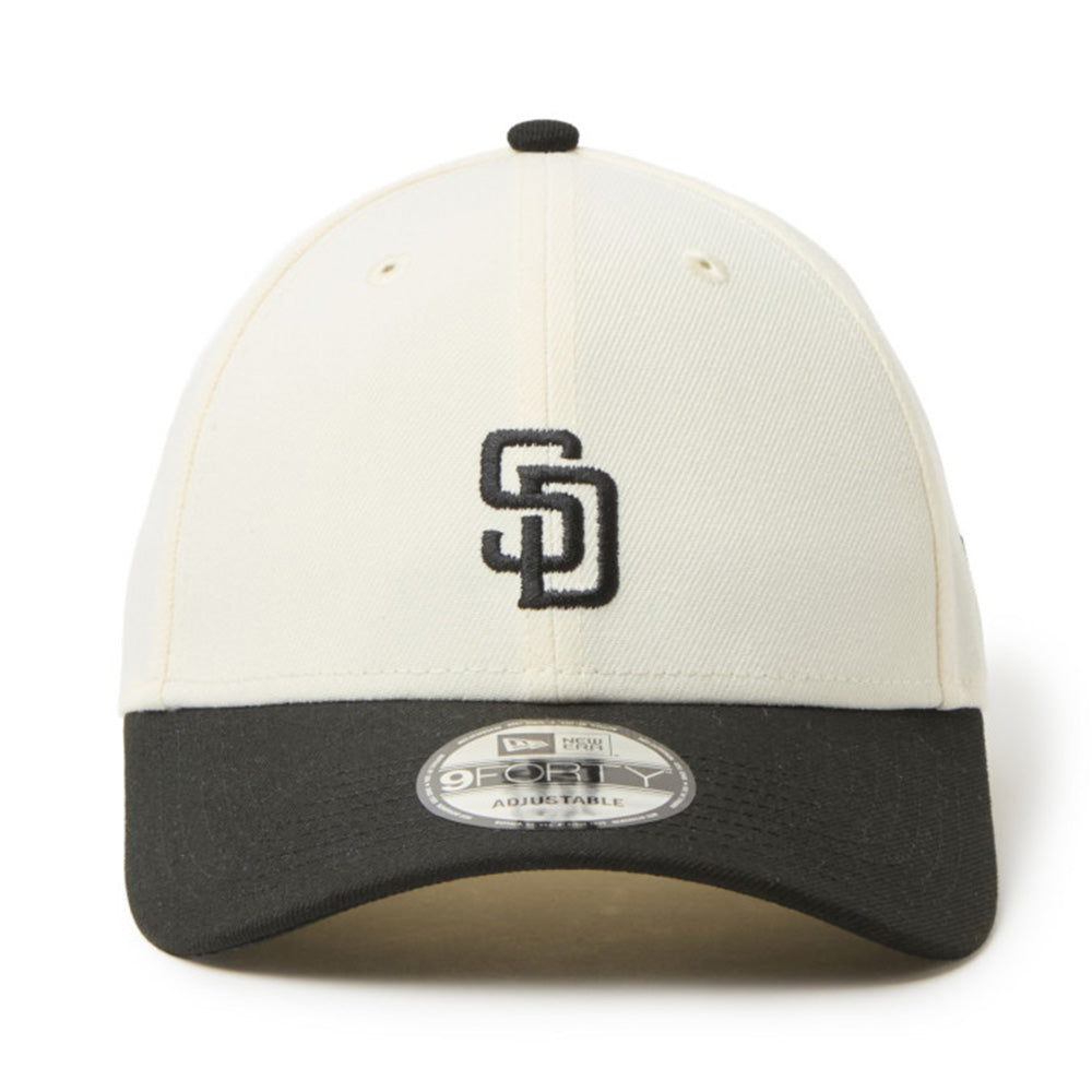 New Era San Diego Padres Two Tone Chrome White Black 9FORTY Adjustable Cap