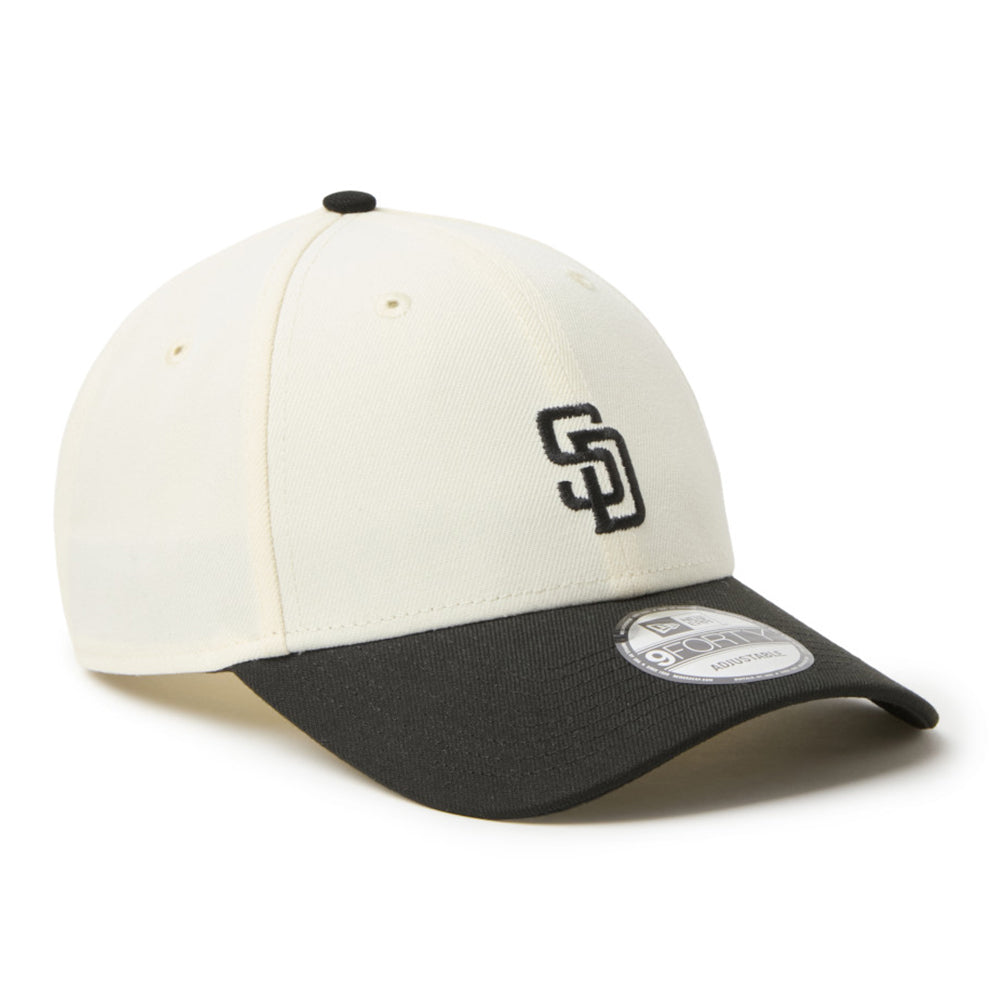 New Era San Diego Padres Two Tone Chrome White Black 9FORTY Adjustable Cap