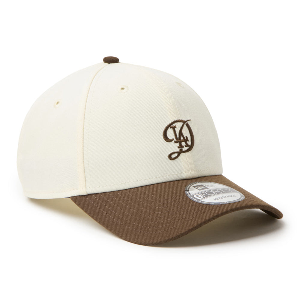 New Era Los Angeles Dodgers Two Tone Chrome White Walnut 9FORTY Adjustable Cap