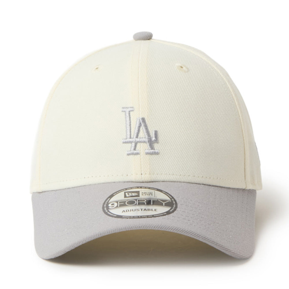 New Era Los Angeles Dodgers Two Tone Chrome White Gray 9FORTY Adjustable Cap