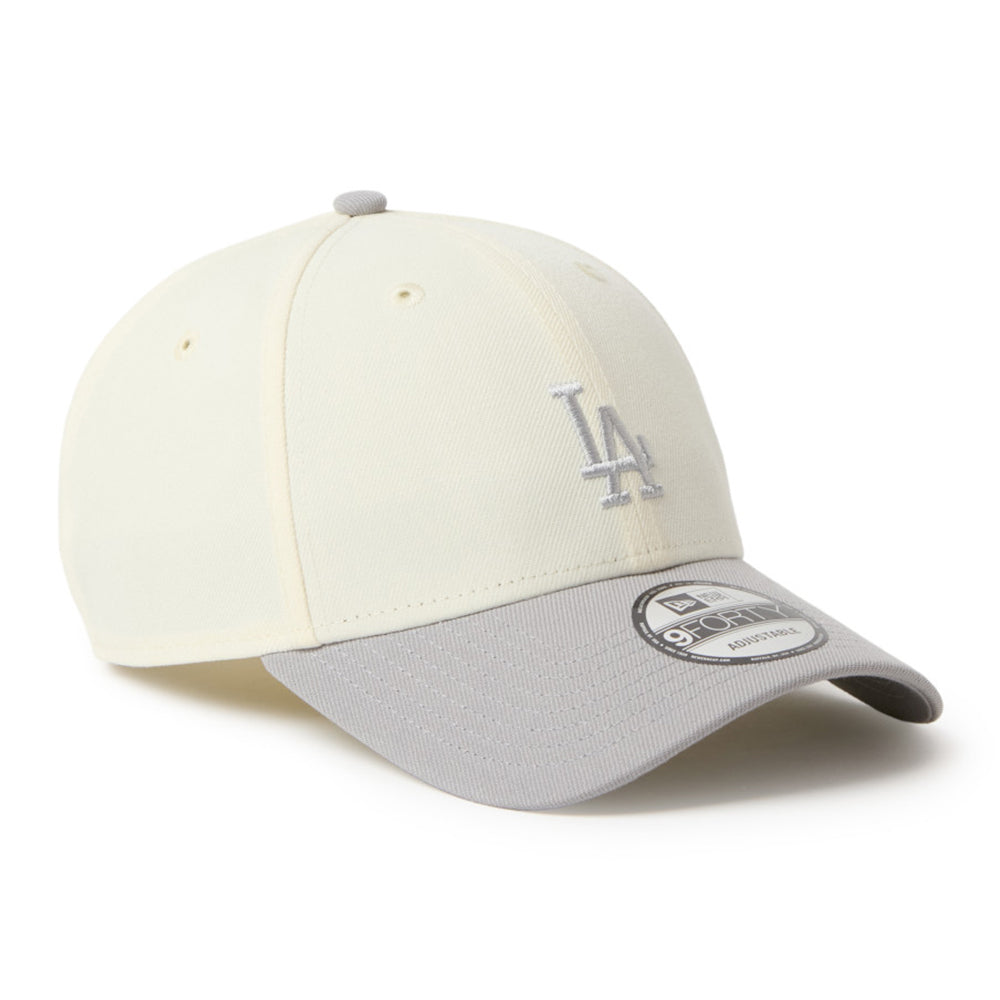 New Era Los Angeles Dodgers Two Tone Chrome White Gray 9FORTY Adjustable Cap