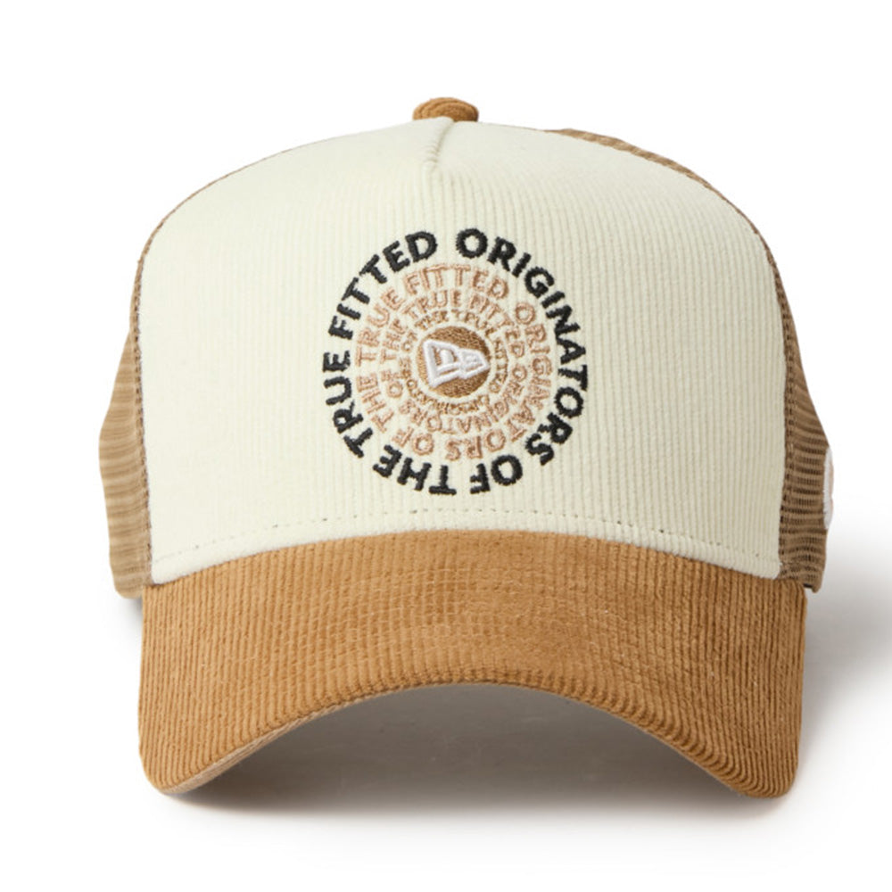 New Era OOTTF Corduroy Brown Chrome White 9FORTY A-Frame Trucker Cap