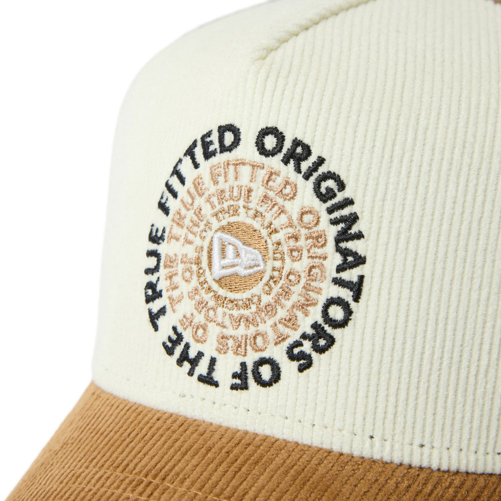 New Era OOTTF Corduroy Brown Chrome White 9FORTY A-Frame Trucker Cap