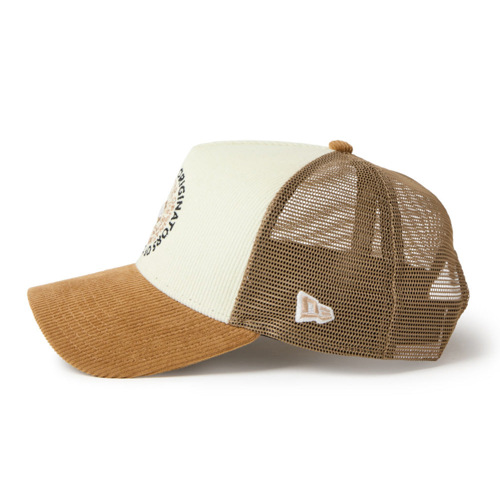 New Era OOTTF Corduroy Brown Chrome White 9FORTY A-Frame Trucker Cap