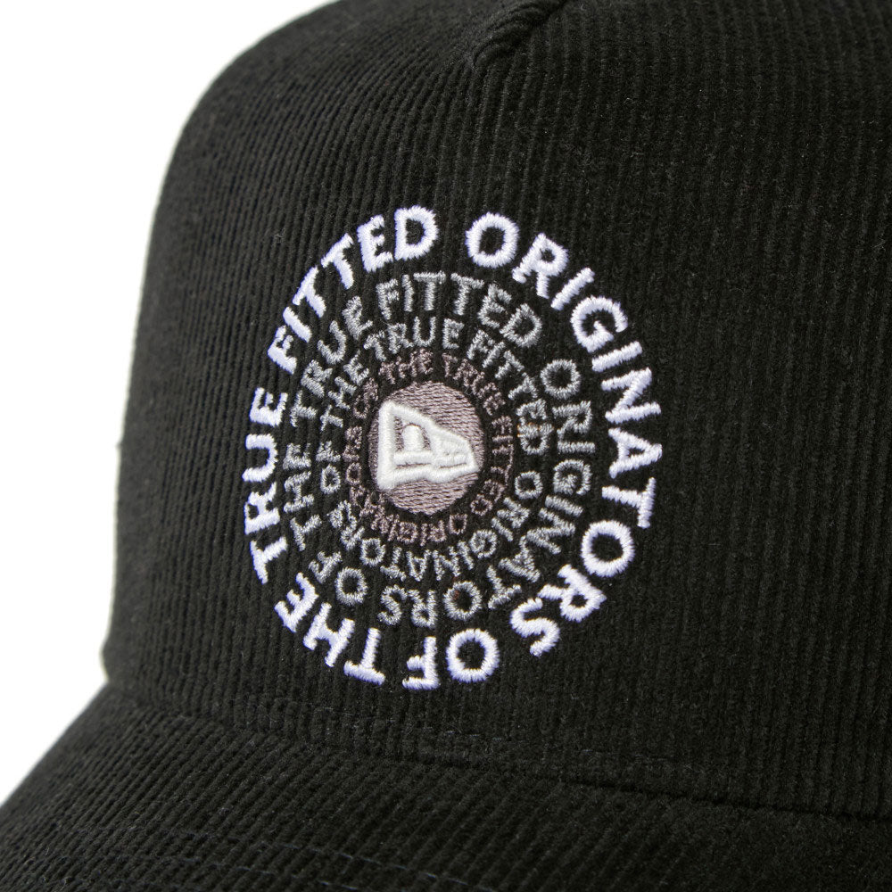 New Era OOTTF Corduroy Black Chrome White 9FORTY A-Frame Trucker Cap