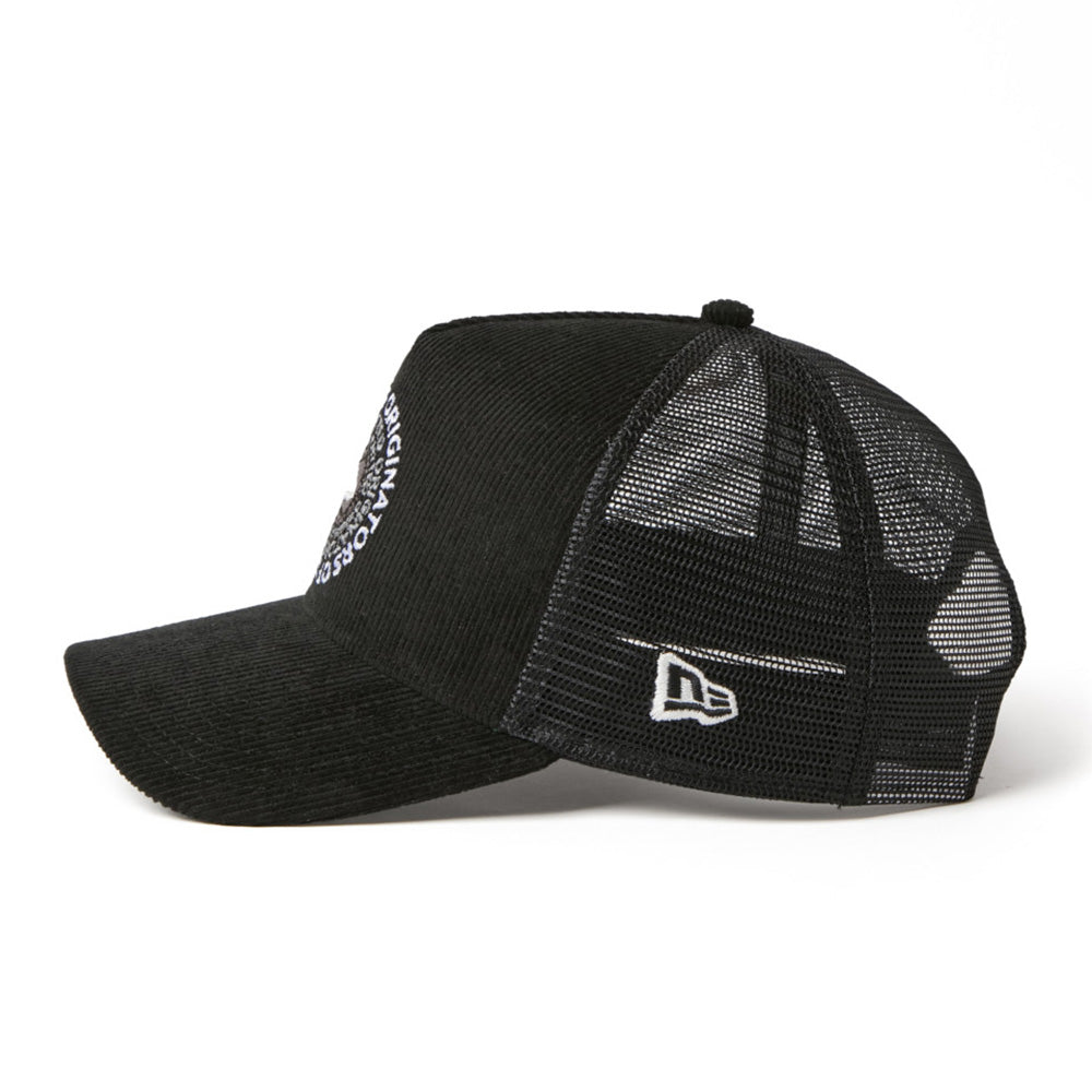 New Era OOTTF Corduroy Black Chrome White 9FORTY A-Frame Trucker Cap