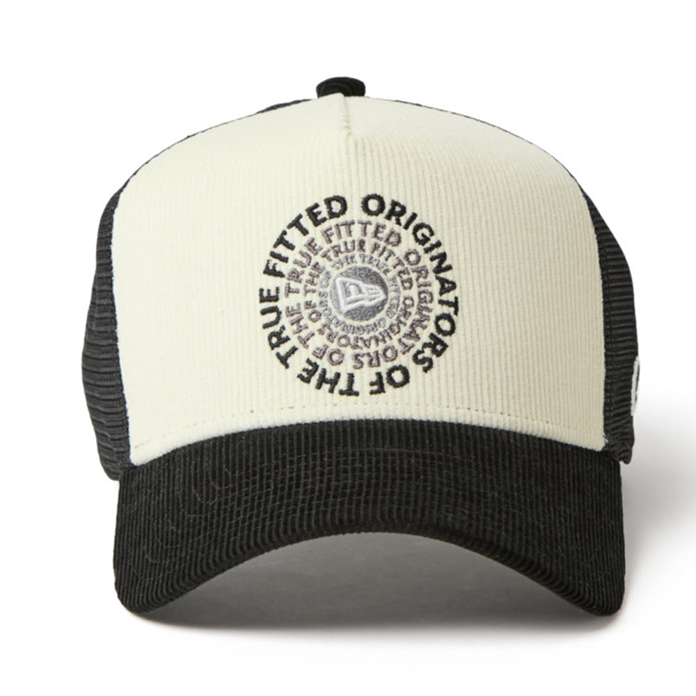 New Era OOTTF Corduroy Black 9FORTY A-Frame Trucker Cap