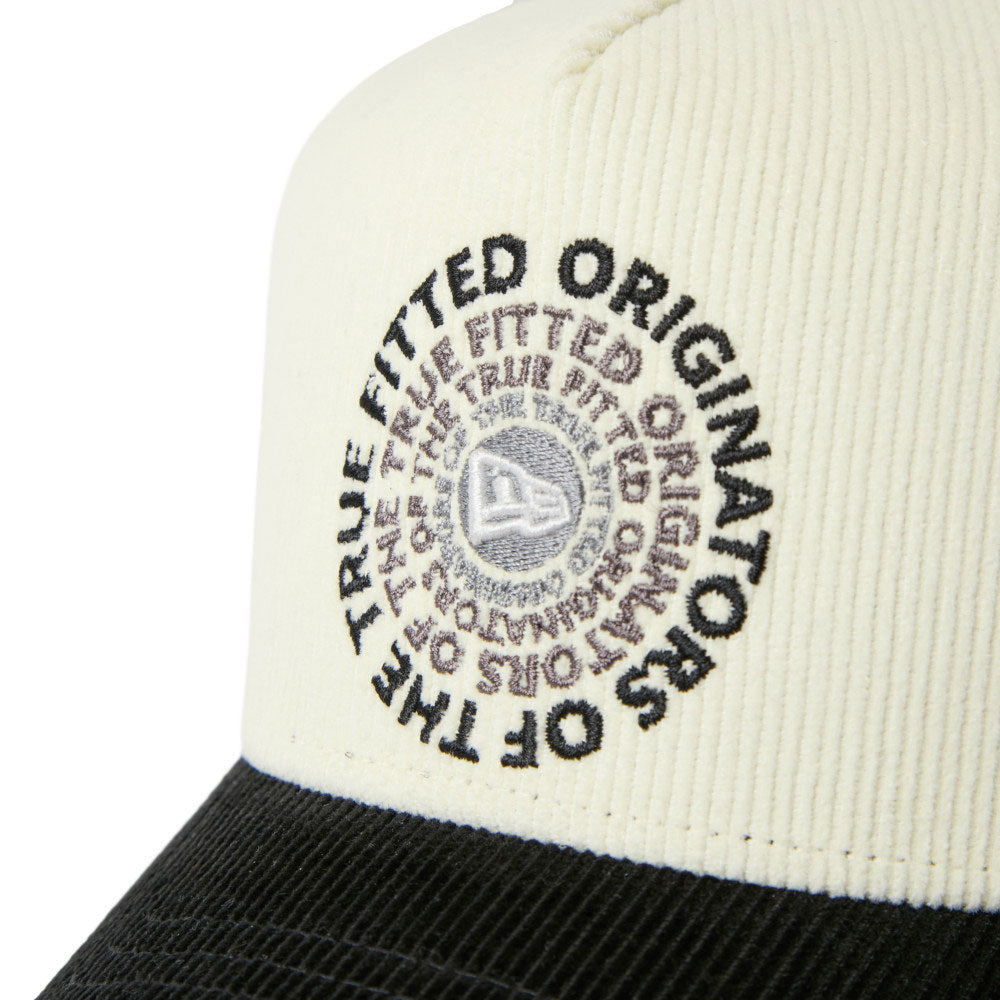 New Era OOTTF Corduroy Black 9FORTY A-Frame Trucker Cap