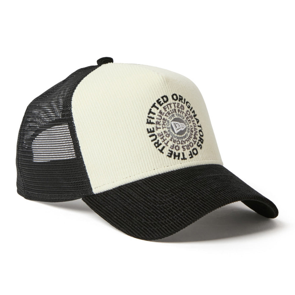 New Era OOTTF Corduroy Black Chrome White 9FORTY A-Frame Trucker Cap