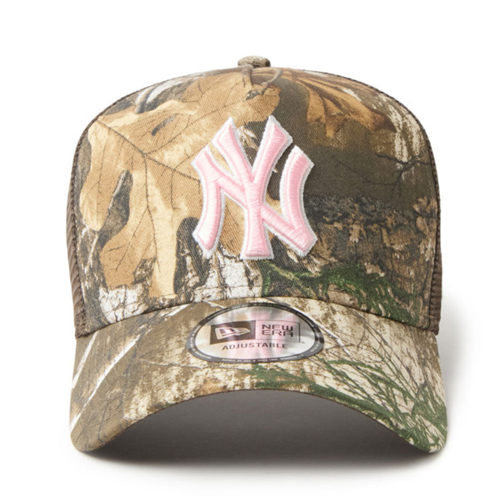 New Era New York Yankees Real Tree Camo 9FORTY A-Frame Trucker Snapback Cap
