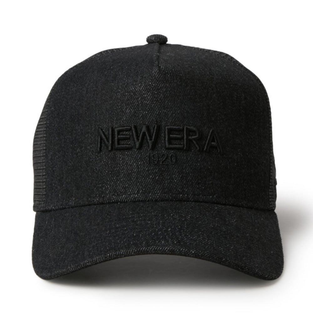 New Era 1920 Denim Black 9FORTY A-Frame Trucker Snapback Cap