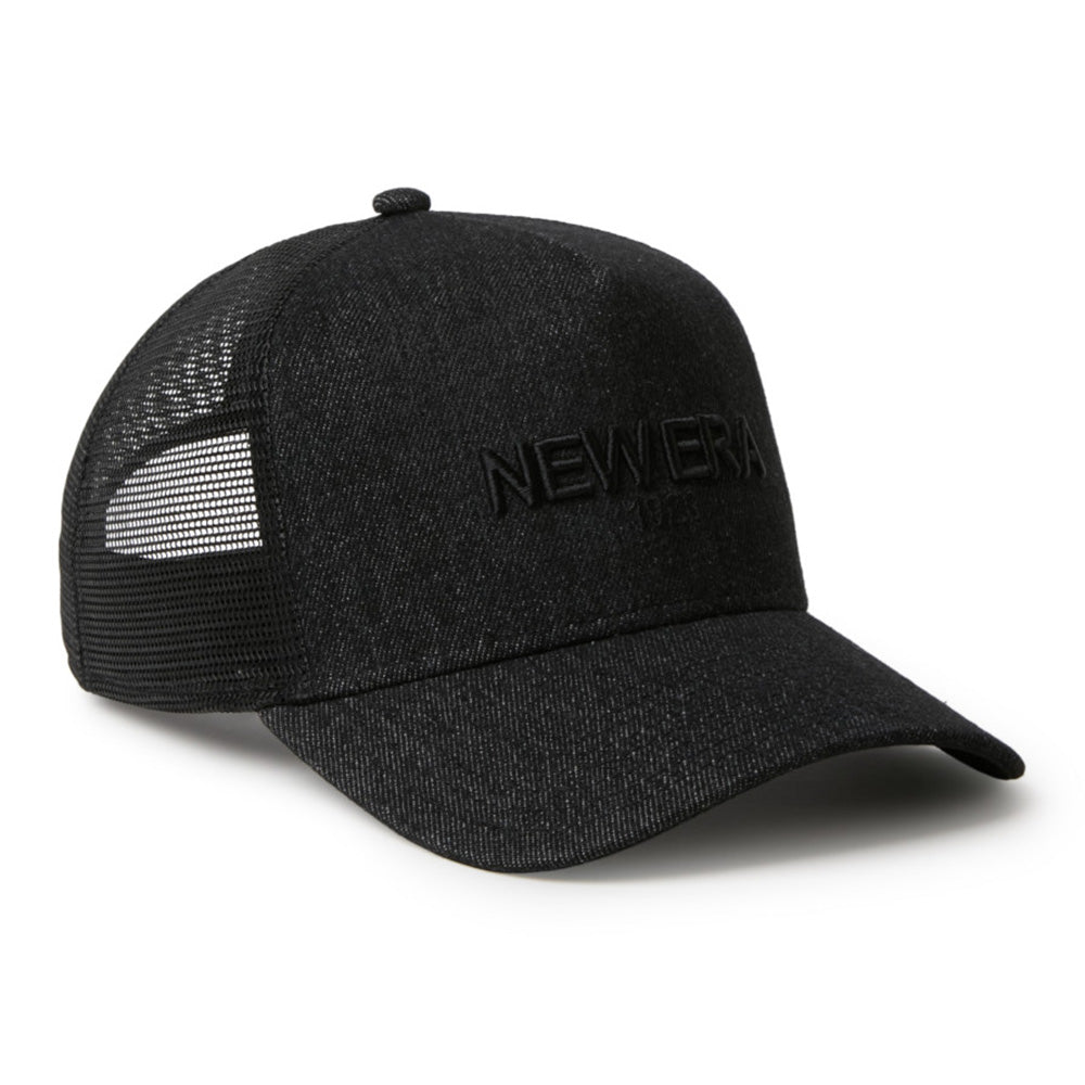 New Era 1920 Denim Black 9FORTY A-Frame Trucker Snapback Cap