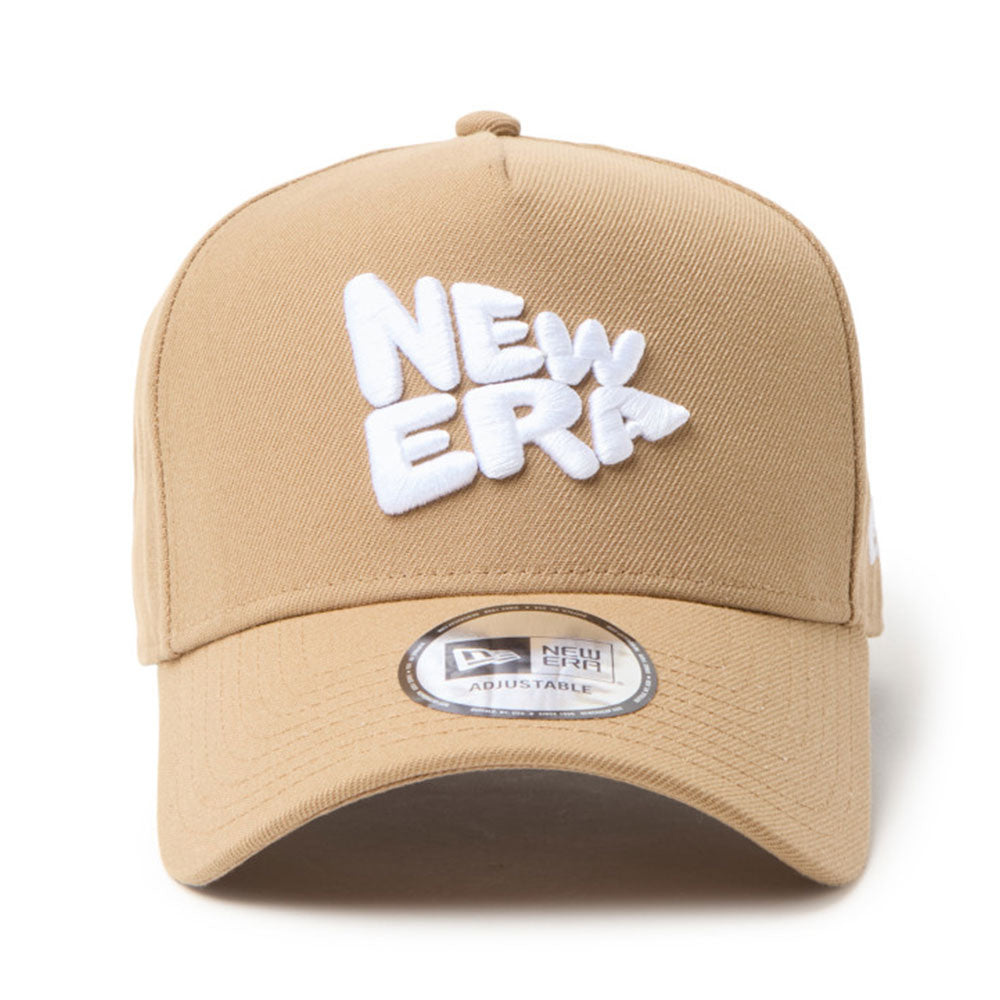 New Era Wordmark Flag Logo Khaki 9FORTY A-Frame Adjustable Cao