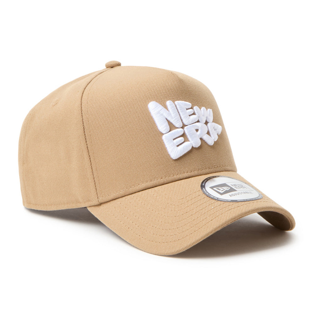 New Era Wordmark Flag Logo Khaki 9FORTY A-Frame Adjustable Cao
