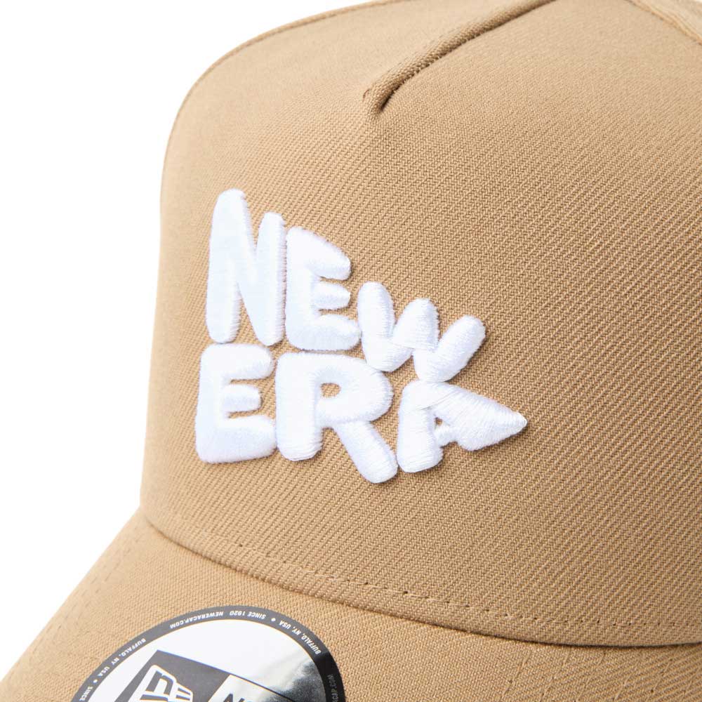 New Era Wordmark Flag Logo Khaki 9FORTY A-Frame Adjustable Cao