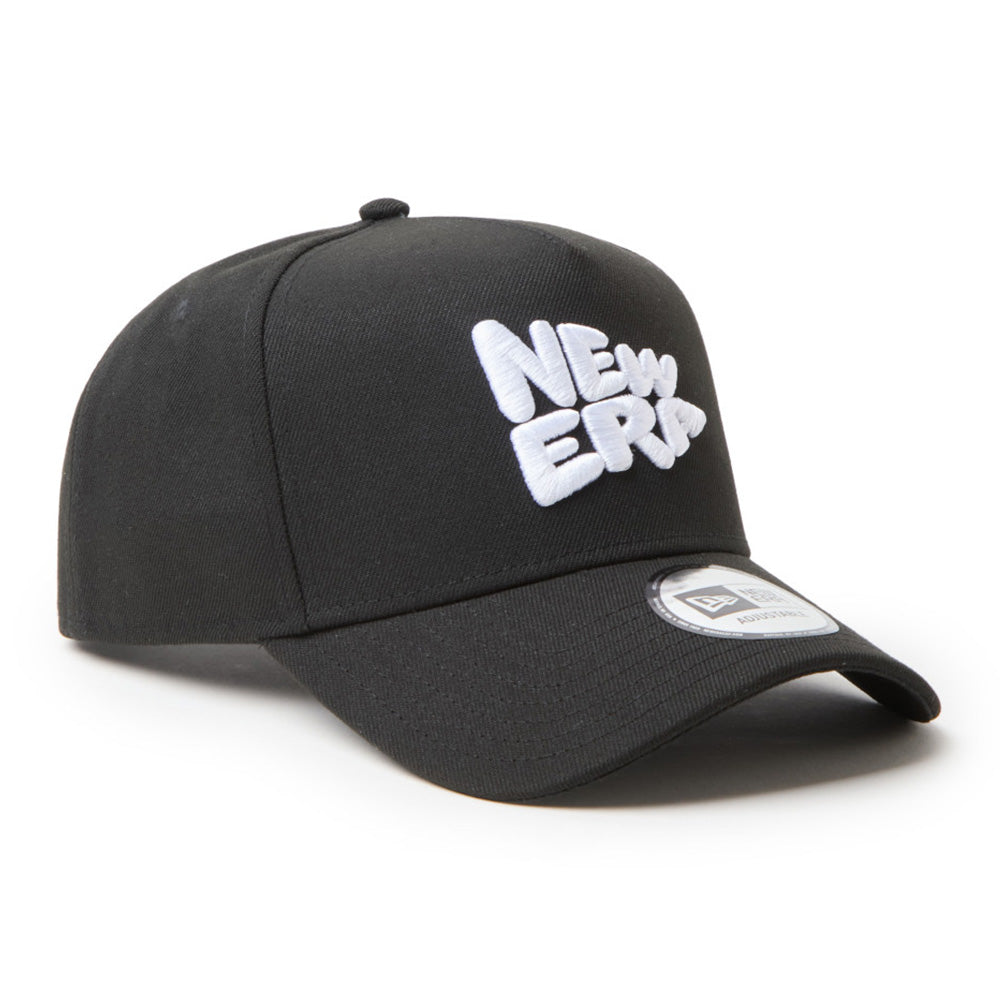 New Era Wordmark Flag Logo Black 9FORTY A-Frame Adjustable Cao