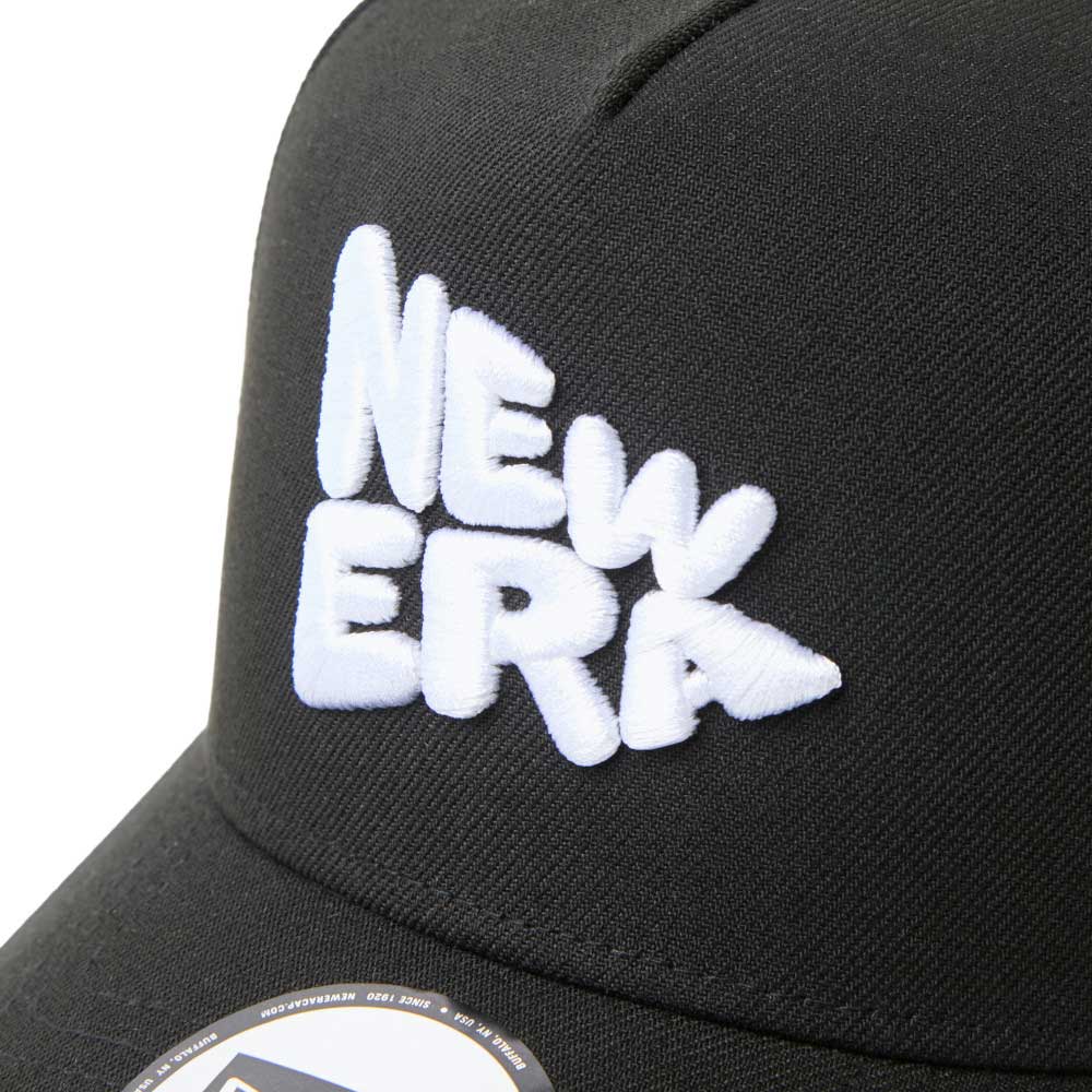 New Era Wordmark Flag Logo Black 9FORTY A-Frame Adjustable Cao
