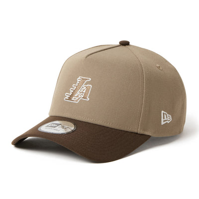 New Era Los Angeles Lakers Two Tone Khaki Walnut 9FORTY A-Frame Adjustable Cap