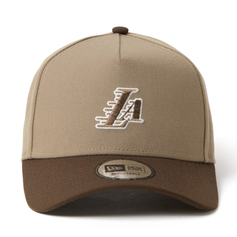 New Era Los Angeles Lakers Two Tone Khaki Walnut 9FORTY A-Frame Adjustable Cap