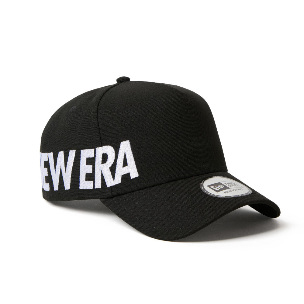 New Era Wordmark Logo Essential Black 9FORTY A-Frame Adjustable Cap