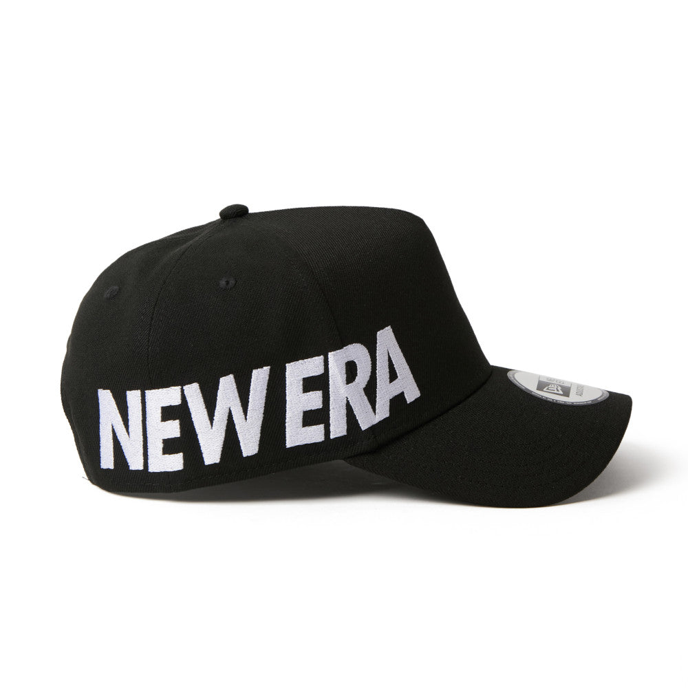 New Era Wordmark Logo Essential Black 9FORTY A-Frame Adjustable Cap