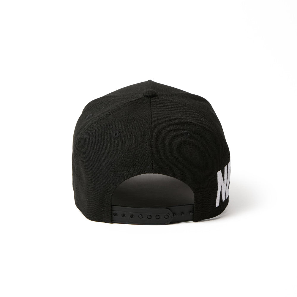 New Era Wordmark Logo Essential Black 9FORTY A-Frame Adjustable Cap