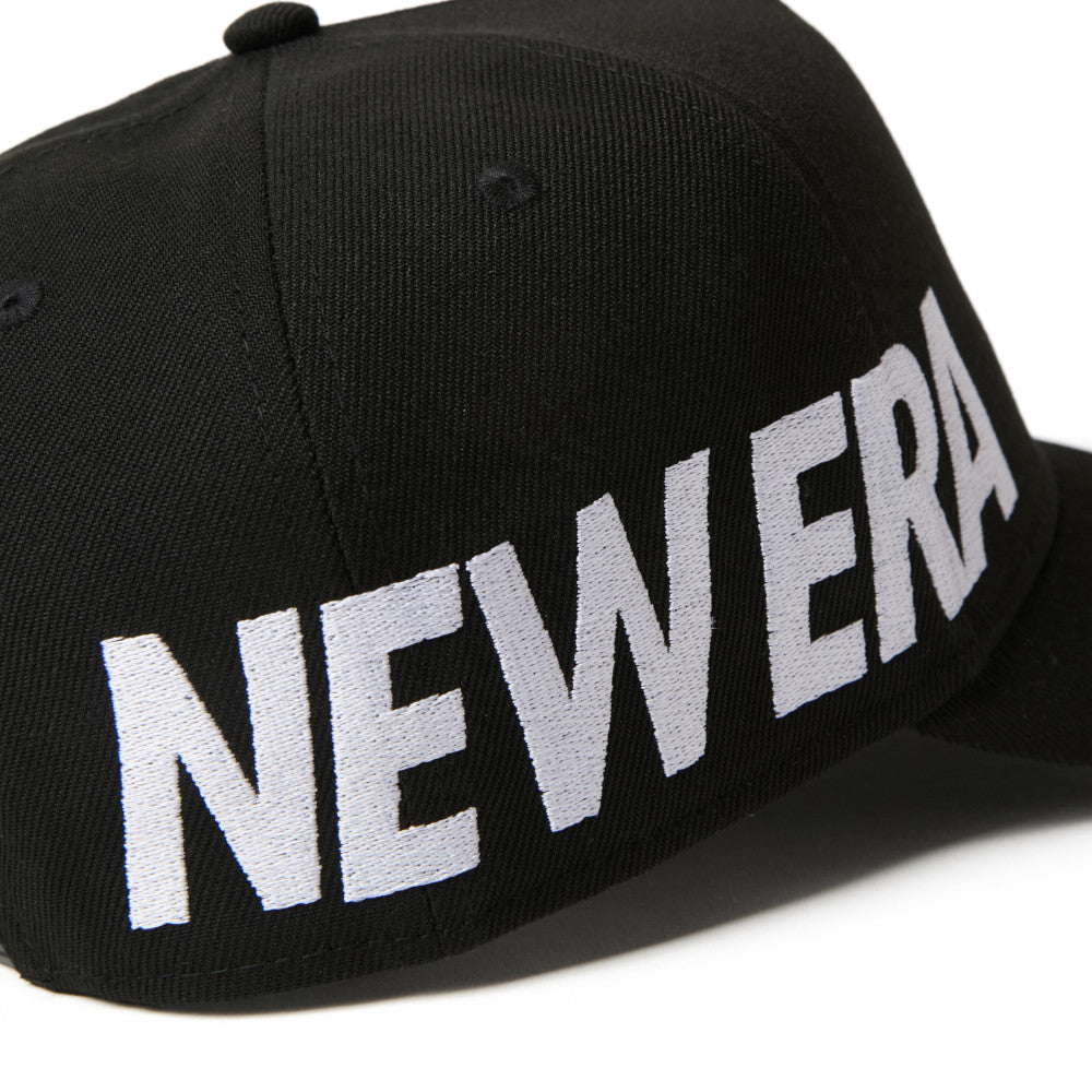 New Era Wordmark Logo Essential Black 9FORTY A-Frame Adjustable Cap