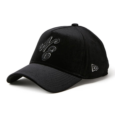 New Era NE Logo Velvet Black 9FORTY A-Frame Adjustable Cap