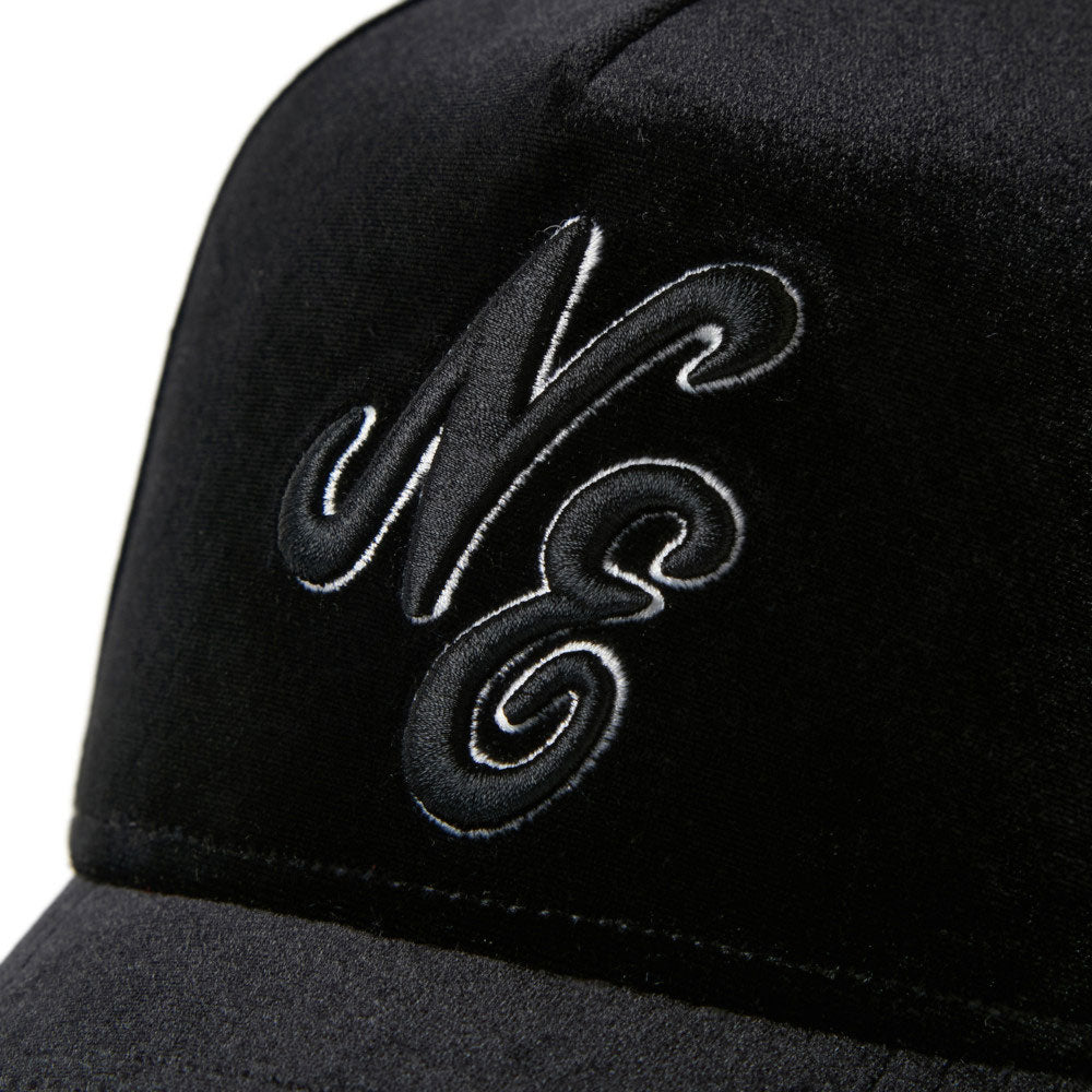 New Era NE Logo Velvet Black 9FORTY A-Frame Adjustable Cap