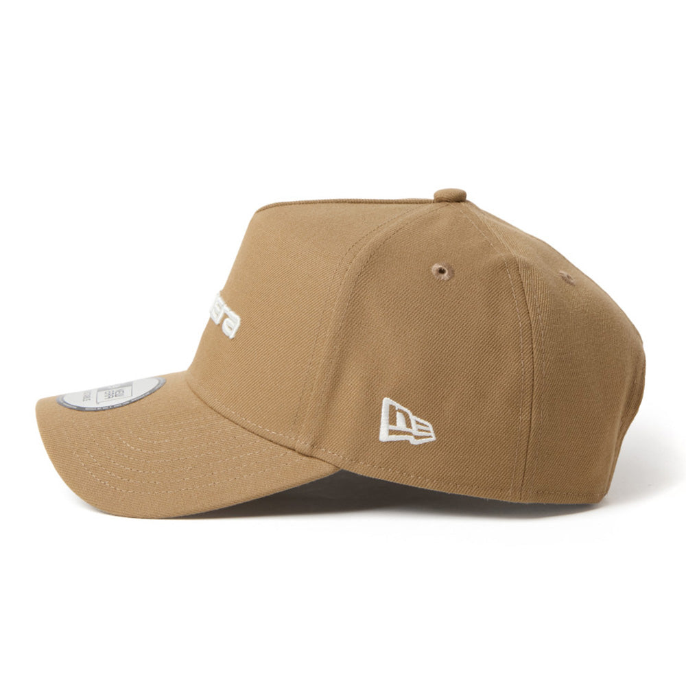 New Era Wordmark Logo Khaki 9FORTY A-Frame Snapback Cap