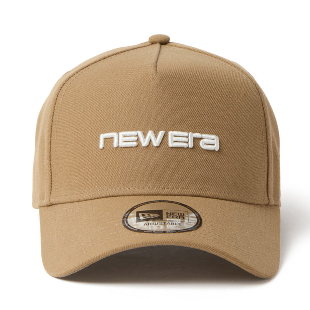 New Era Wordmark Logo Khaki 9FORTY A-Frame Snapback Cap