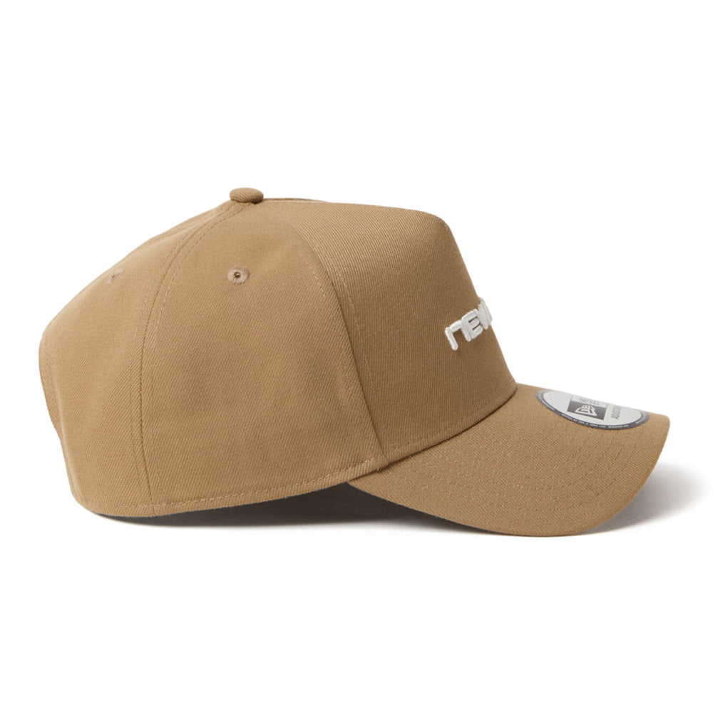 New Era Wordmark Logo Khaki 9FORTY A-Frame Snapback Cap