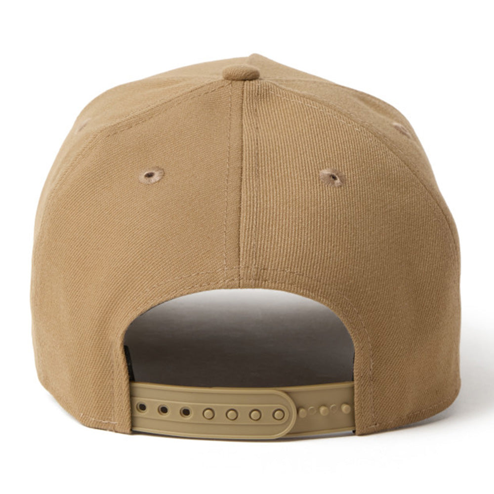 New Era Wordmark Logo Khaki 9FORTY A-Frame Snapback Cap