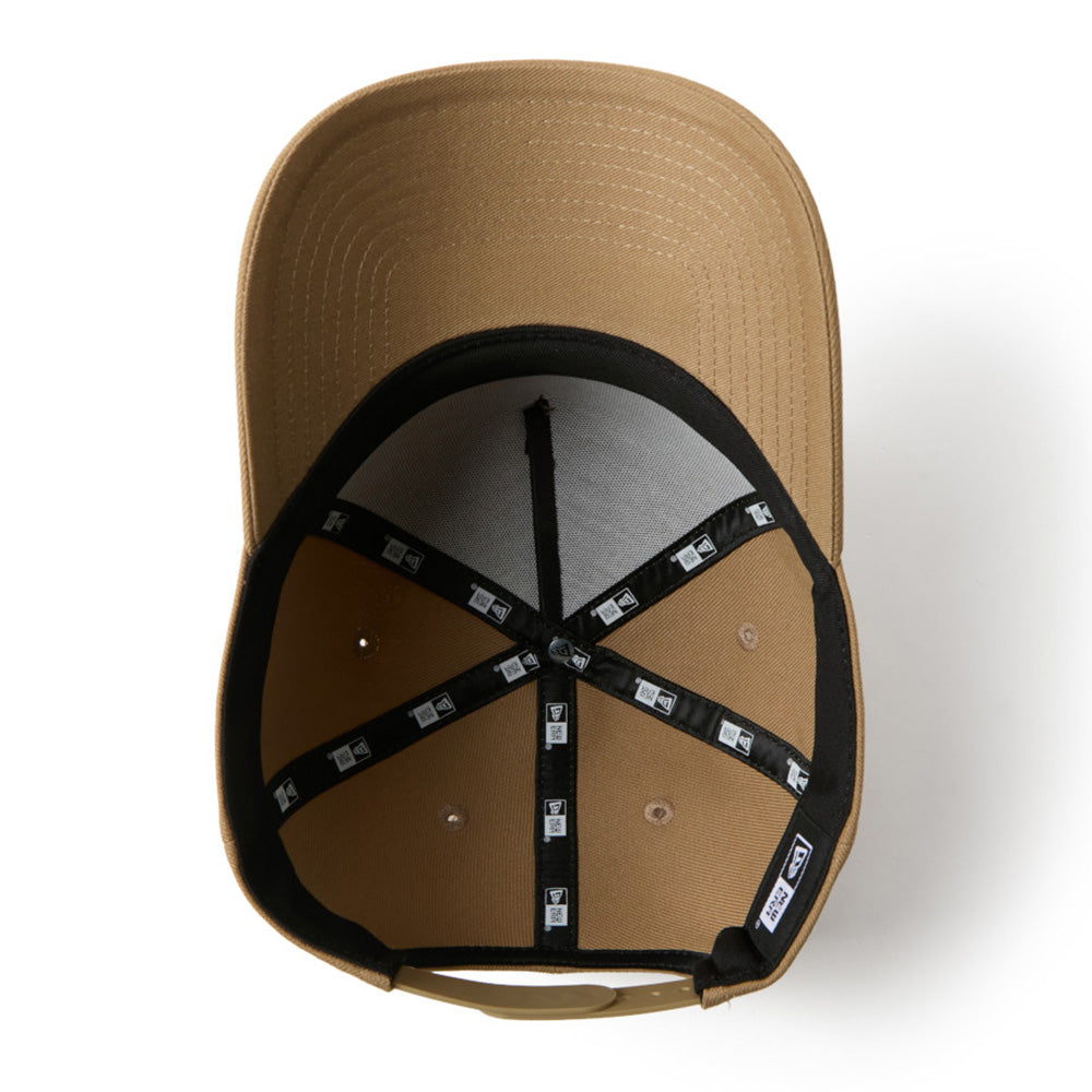 New Era Wordmark Logo Khaki 9FORTY A-Frame Snapback Cap