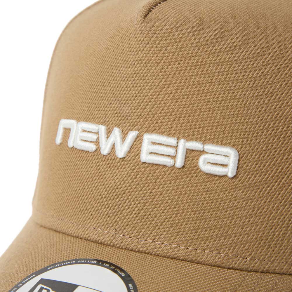 New Era Wordmark Logo Khaki 9FORTY A-Frame Snapback Cap