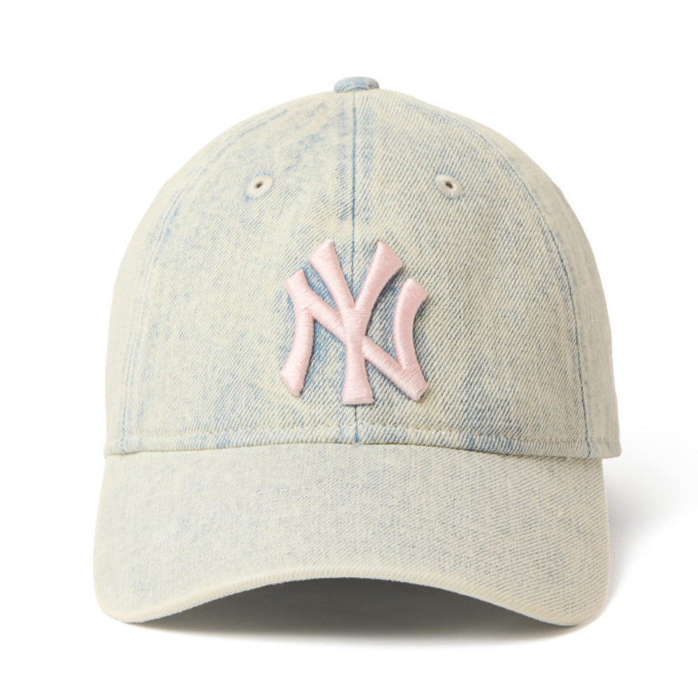 New Era New York Yankees Over Dye Denim White 9TWENTY Adjustable Cap