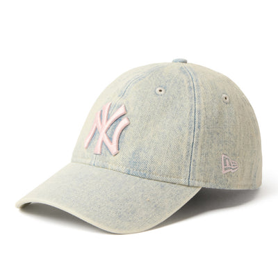New Era New York Yankees Over Dye Denim White 9TWENTY Adjustable Cap