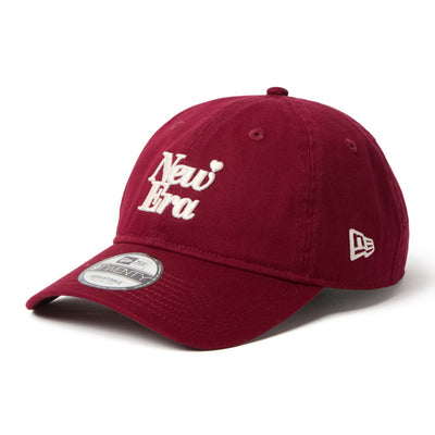 New Era Wordmark Logo With Heart Red 9TWENTY Adjustable Cap
