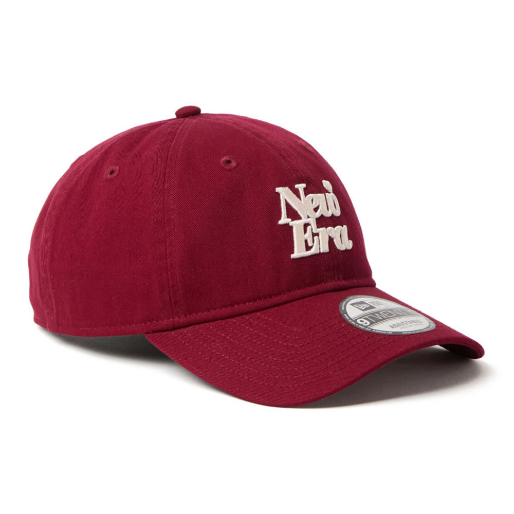 New Era Wordmark Logo With Heart Red 9TWENTY Adjustable Cap
