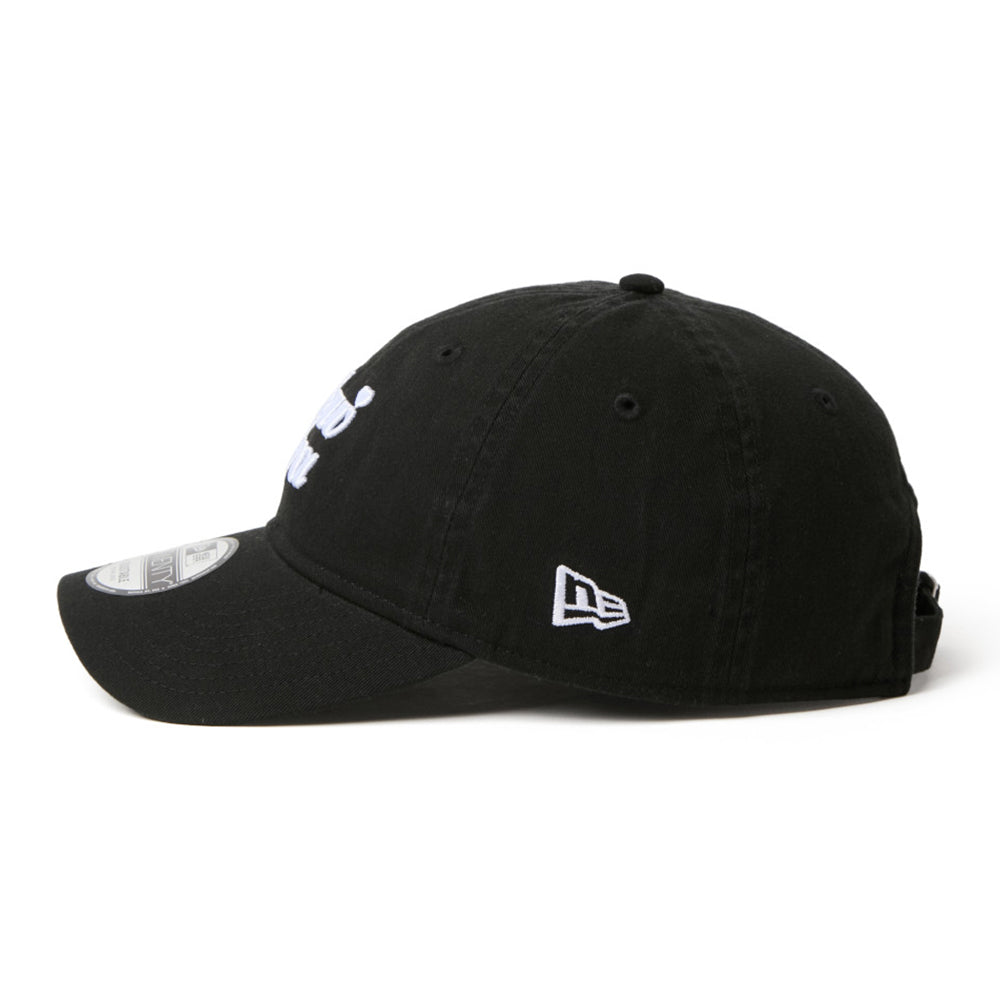 New Era Wordmark Logo With Heart Black 9TWENTY Adjustable Cap